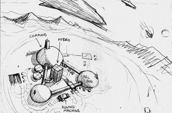 Lunar base sketch