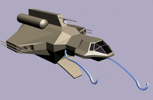 Cargo ship concept in 3D