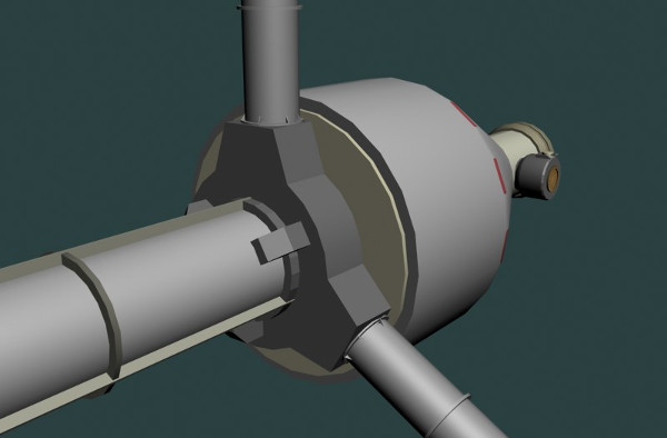 Space station dock in 3D